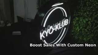 Double sided projecting bar sign