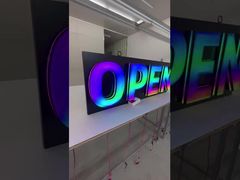 full color illuminated signs combine with neon light for advertising