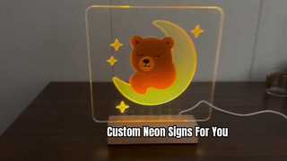 5V LED night light with printing bear for baby room