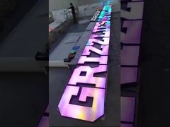programmed RGB led channel letter sign