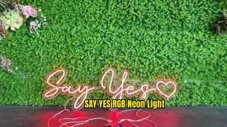 SAY YES RGB Neon Light For Wedding Event