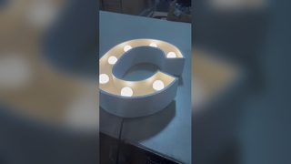 E14 Bulb LED Glow Letter Sign