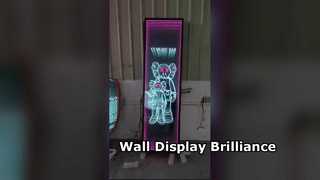 large format mirror light box for wall display
