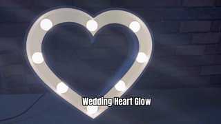 Love Heart LED Glow Sign for wedding